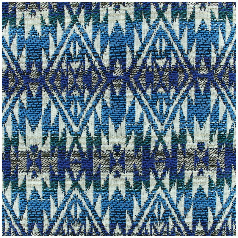 Jacquard Upholstery fabric Jacquard Canvas Fabric Aztec in azure Ma