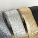 Glittery ribbon 10mm - bright pearl x 50cm