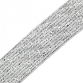 Ruban élastique lurex Brillantine - argent x 1m