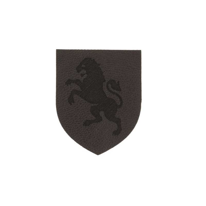 Thermocollant Cuir Marronnoir Blason Simili Lion OiTXZPku
